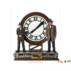 MARTY & DOC AT THE CLOCK STATUE