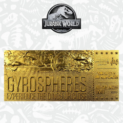 JURASSIC WORLD GYROSPHERE GOLD PLATED TICKET